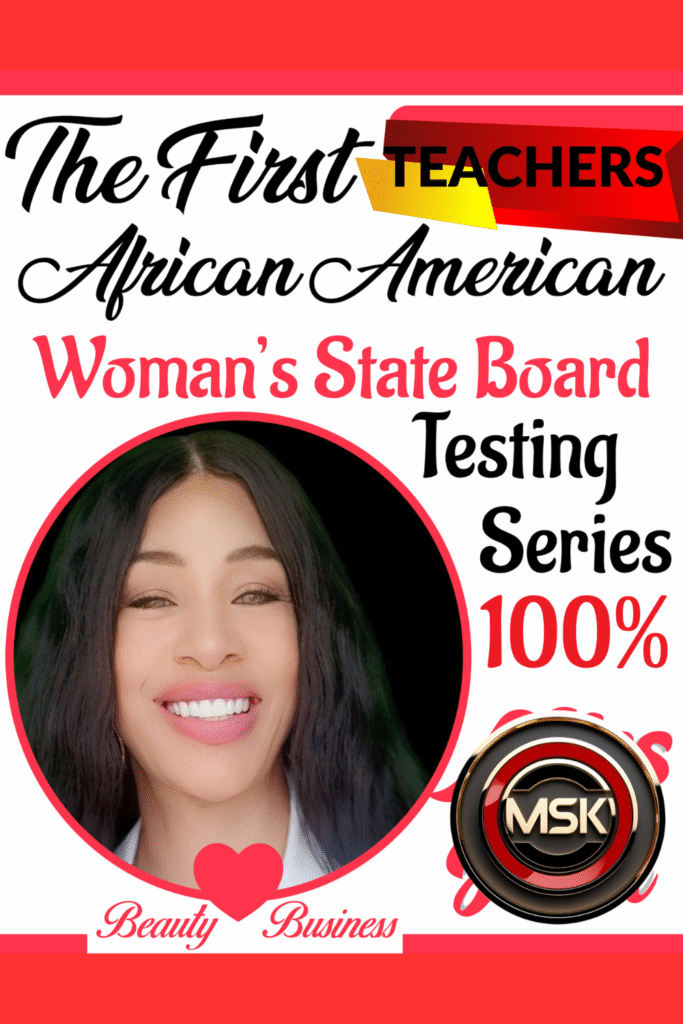 The first African American woman state board testing series book cover
