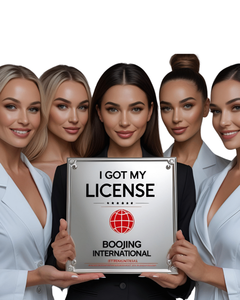 all ladies holding an I got my license plaque