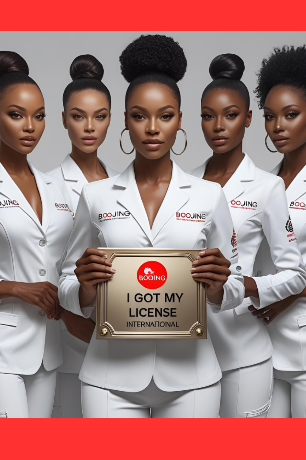 group of students holding a plaque